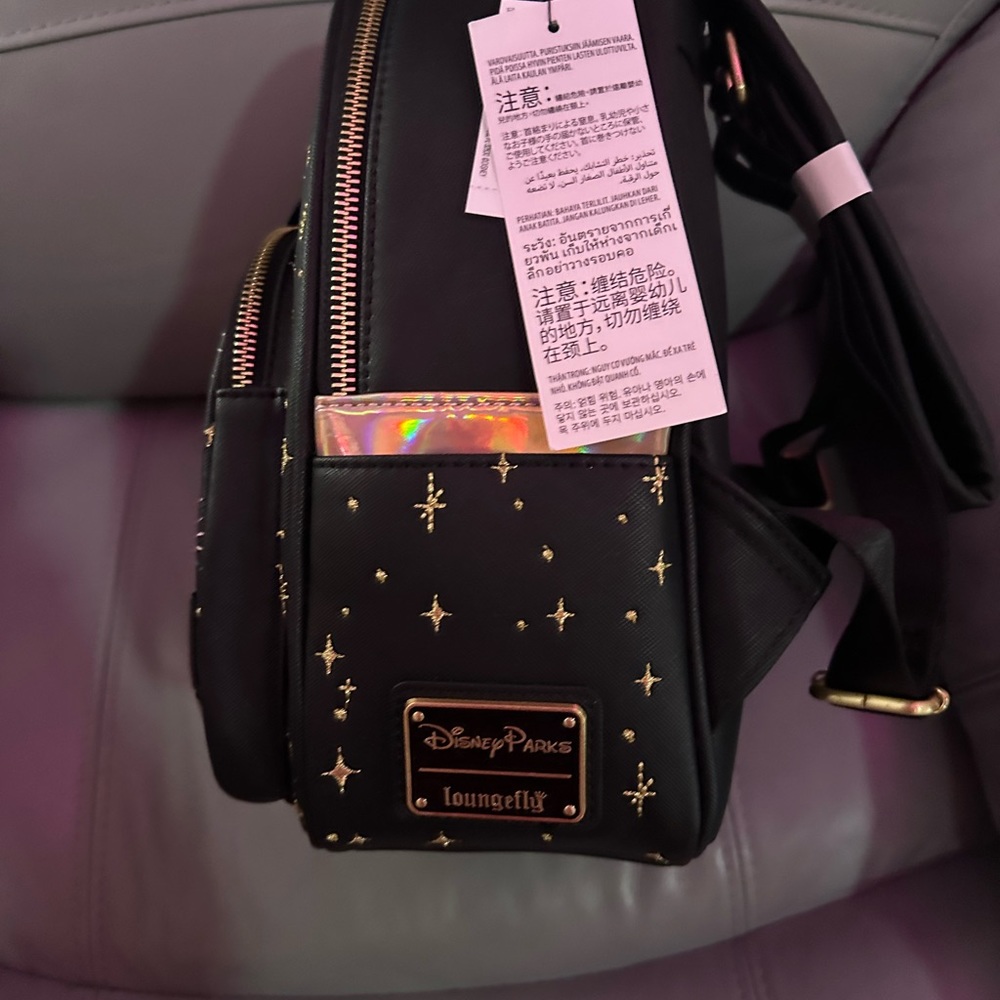 Disney world grand finale 50th black Loungefly mini backpack - Picture 6 of 7
